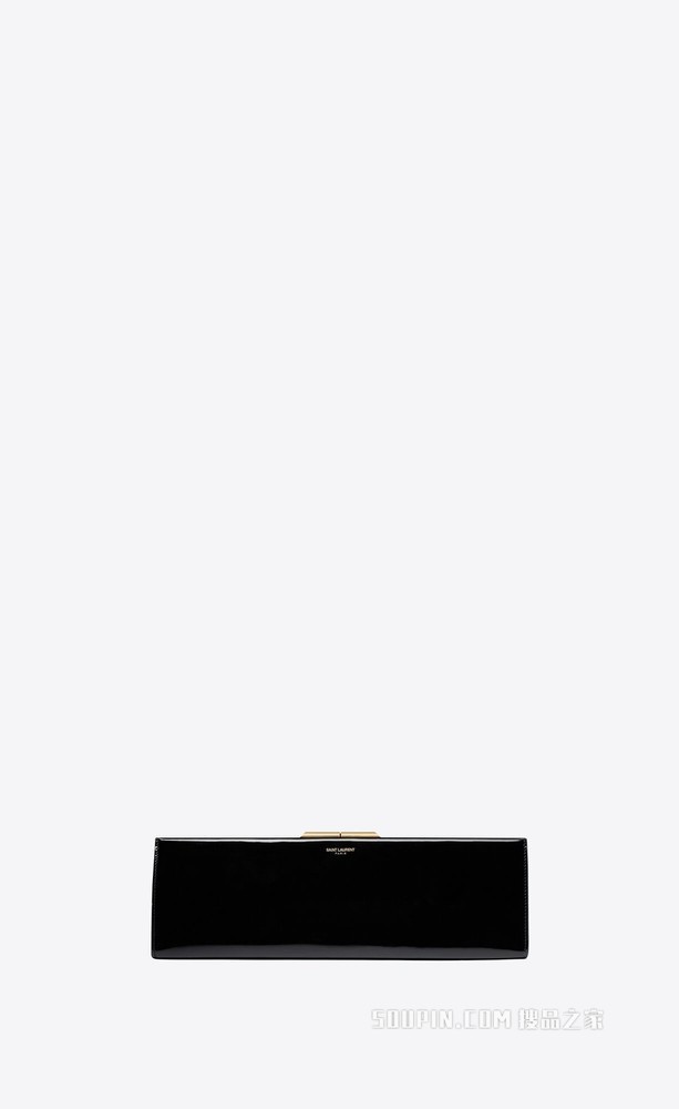 Midnight大号漆皮手拿包