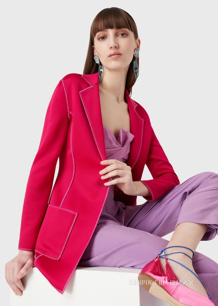 优雅一粒扣休闲西装 | Giorgio Armani