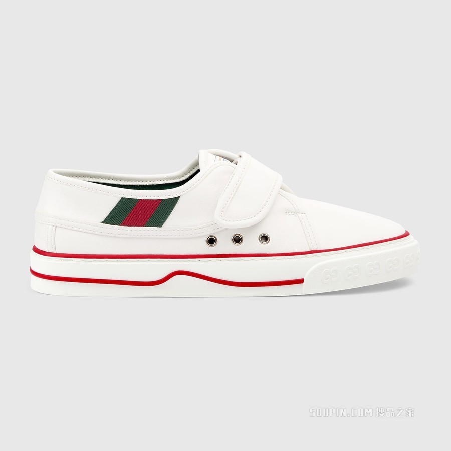 Gucci Tennis 1977系列女士运动鞋 白色皮革