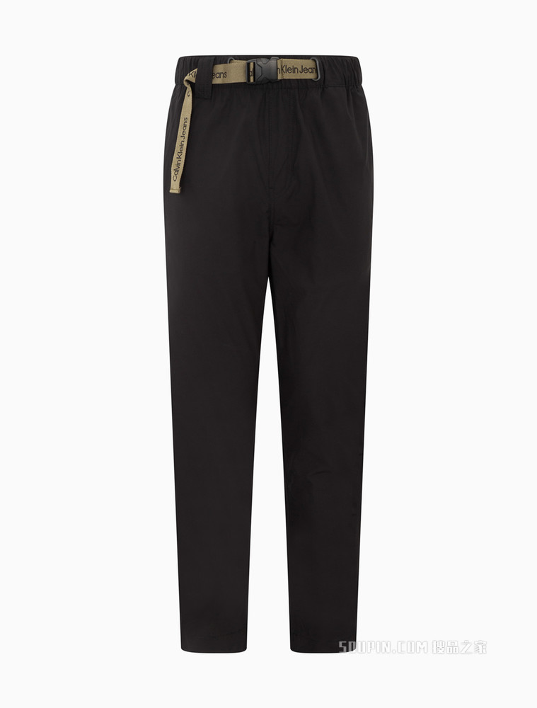 Calvin Klein 男士工装风松紧腰LOGO织带插扣休闲裤J320589
