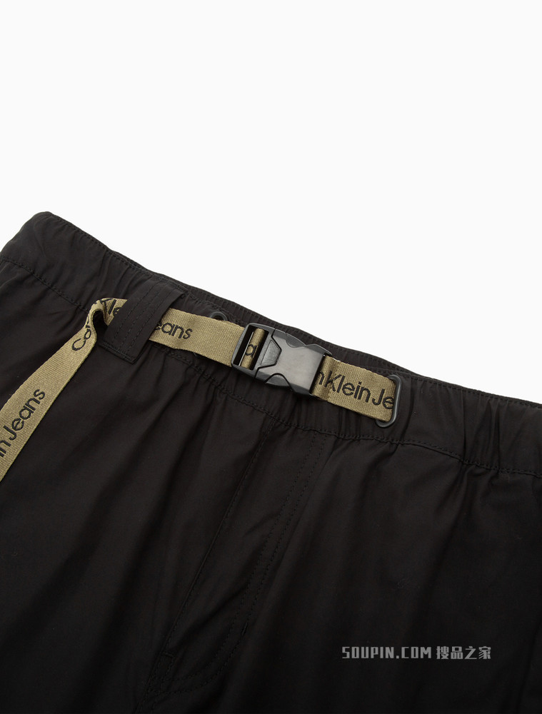 Calvin Klein 男士工装风松紧腰LOGO织带插扣休闲裤J320589