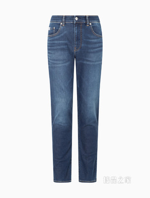 Calvin Klein 男士合体楔形撞色LOGO刺绣弹力牛仔裤J320658