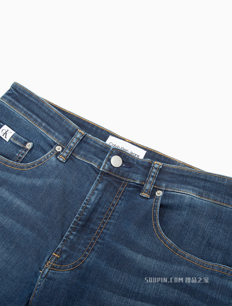 Calvin Klein 男士合体楔形撞色LOGO刺绣弹力牛仔裤J320658