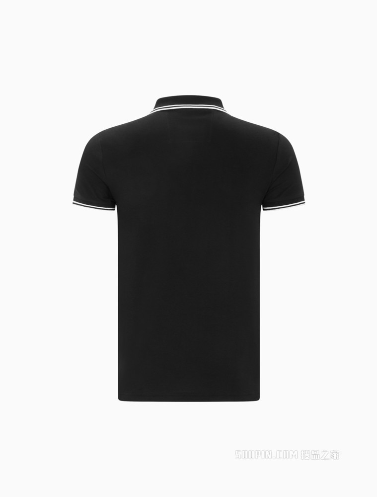Calvin Klein 男士时尚镶边翻领交叠LOGO短袖POLO衫J320772