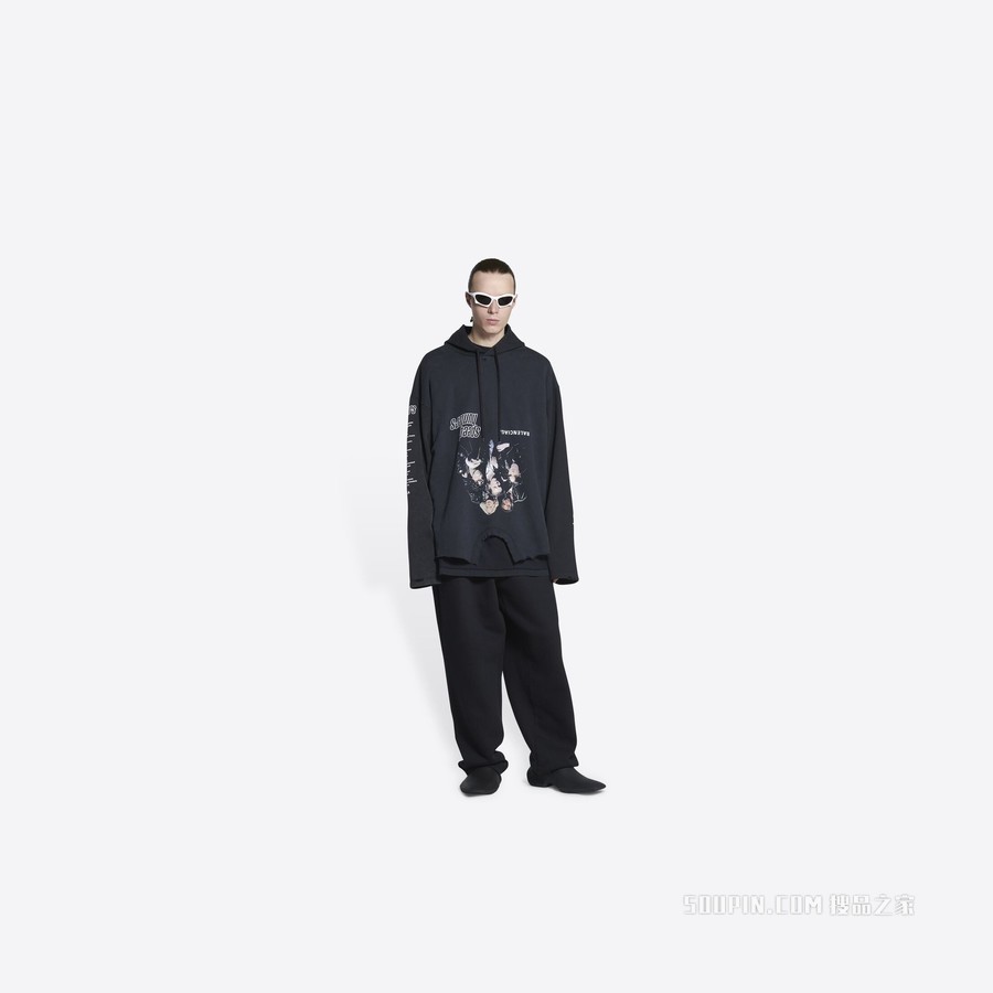 SPEED HUNTER OVERSIDED颠倒连帽卫衣
