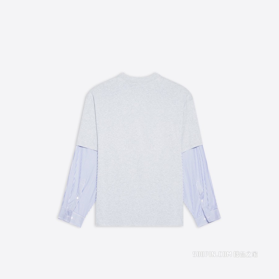 SLIME拼接袖T恤