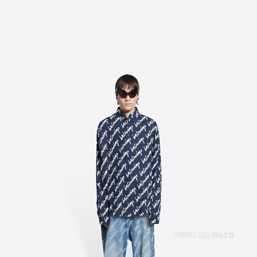 NEW SCRIBBLE廓形衬衫