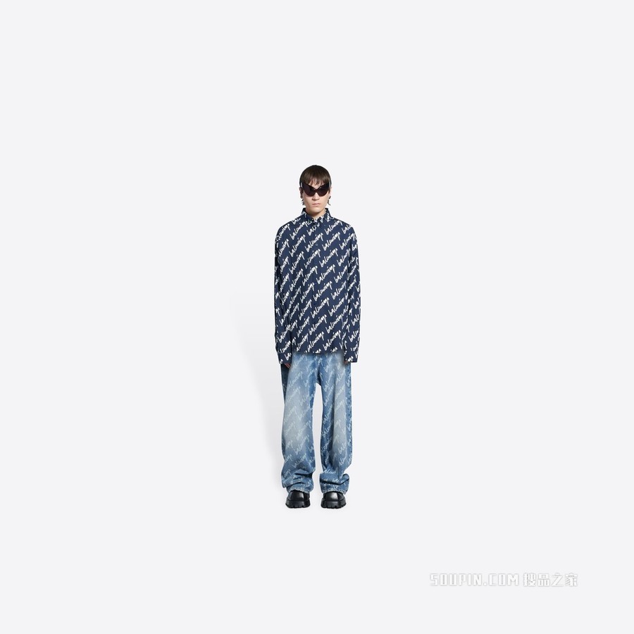NEW SCRIBBLE廓形衬衫