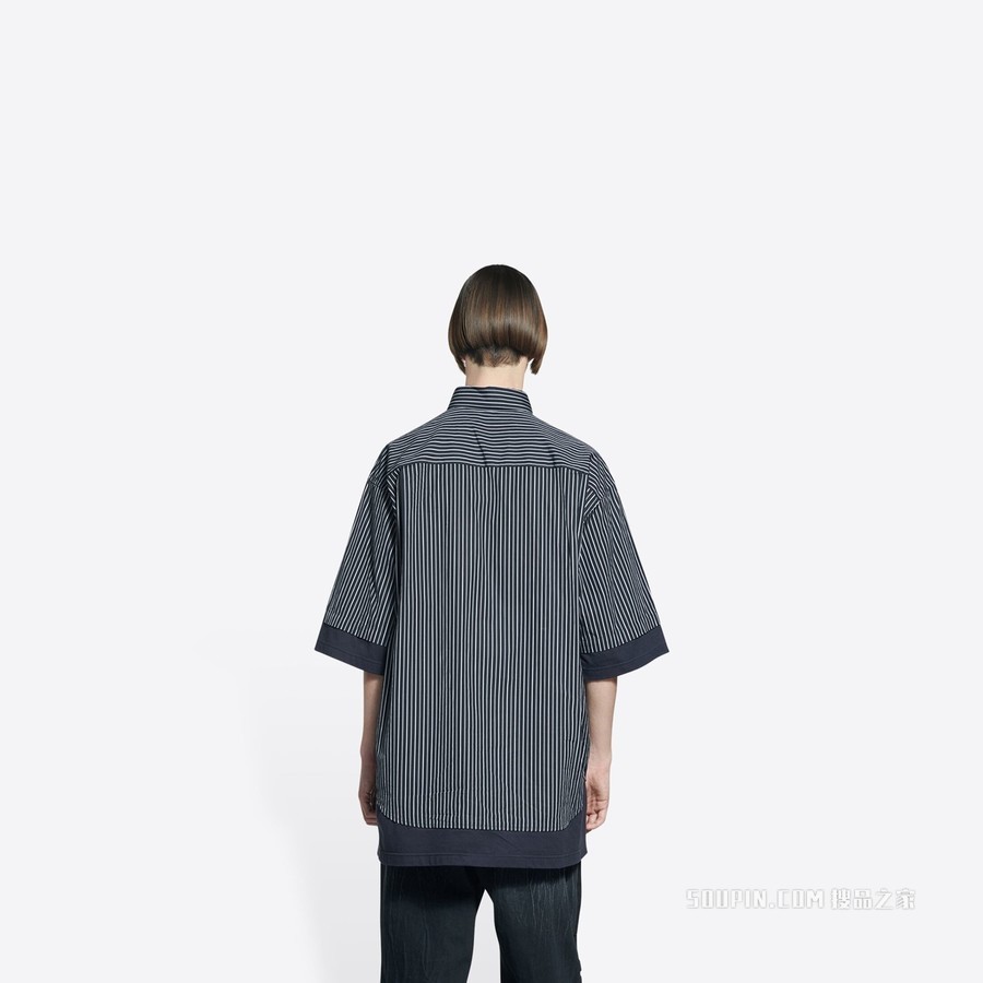 BB标识层叠衬衫