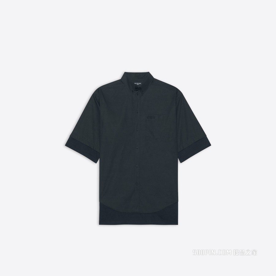 BB标识层叠衬衫
