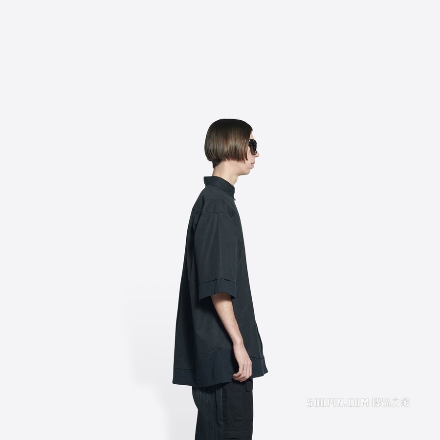 BB标识层叠衬衫
