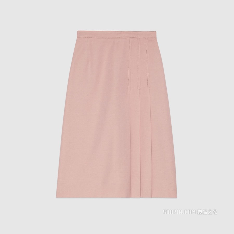 光泽感粘胶纤维半身裙 粉色