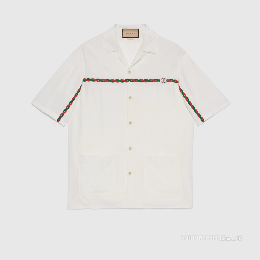 互扣式双G粘胶纤维保龄球衫 白色