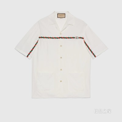 互扣式双G粘胶纤维保龄球衫 白色