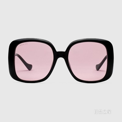 方形镜框太阳眼镜 黑色注塑