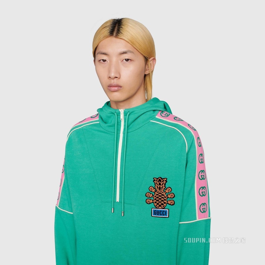 Gucci Pineapple系列针织棉卫衣 绿色