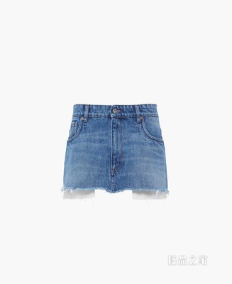 牛仔迷你半身裙