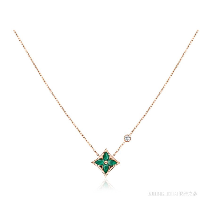COLOR BLOSSOM BB STAR 18K金 孔雀石钻石 项链