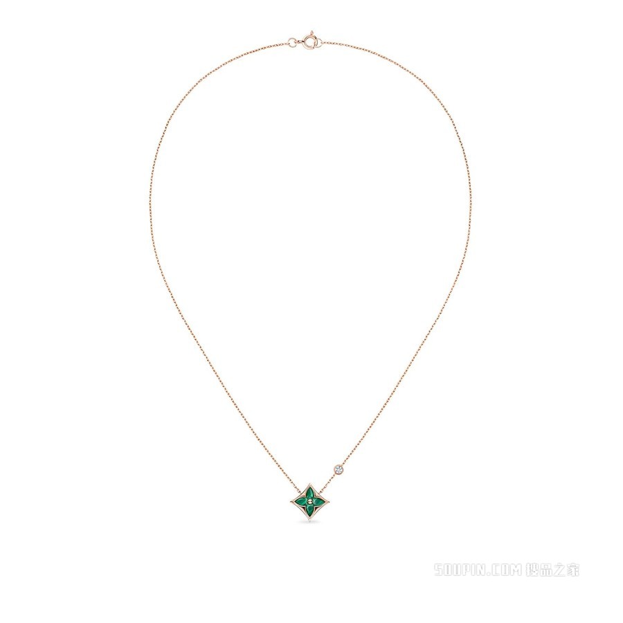 COLOR BLOSSOM BB STAR 18K金 孔雀石钻石 项链