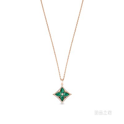 COLOR BLOSSOM XL 18K金 孔雀石钻石 项链