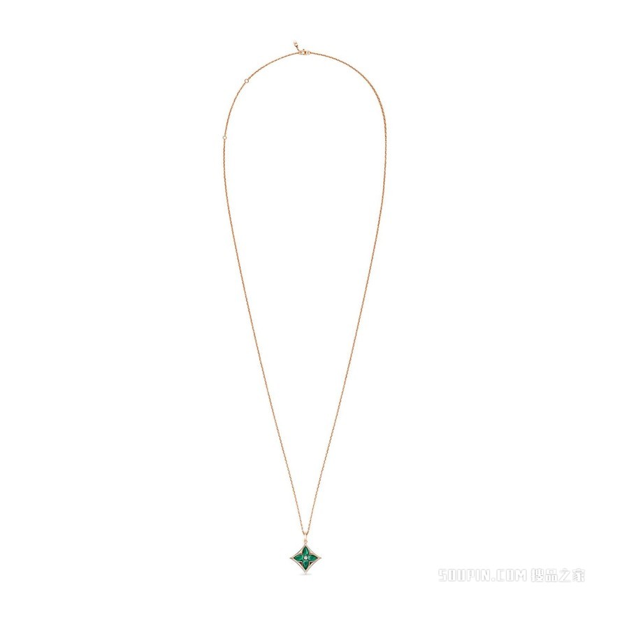 COLOR BLOSSOM XL 18K金 孔雀石钻石 项链