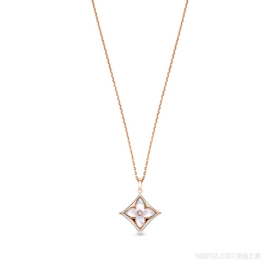 COLOR BLOSSOM XL 18K金 贝壳钻石 项链