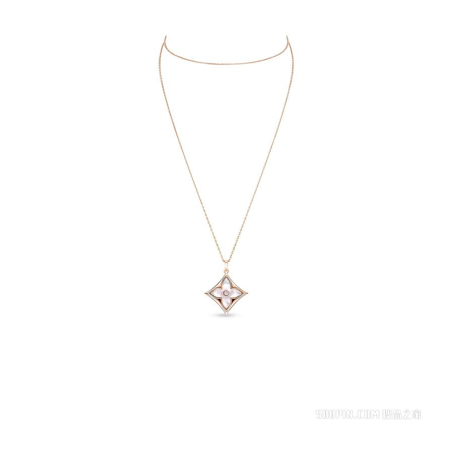 COLOR BLOSSOM XL 18K金 贝壳钻石 项链