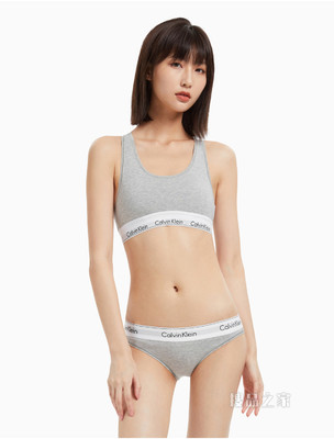 【摩登引力带】Calvin Klein 女士LOGO腰边比基尼内裤 F3787AD