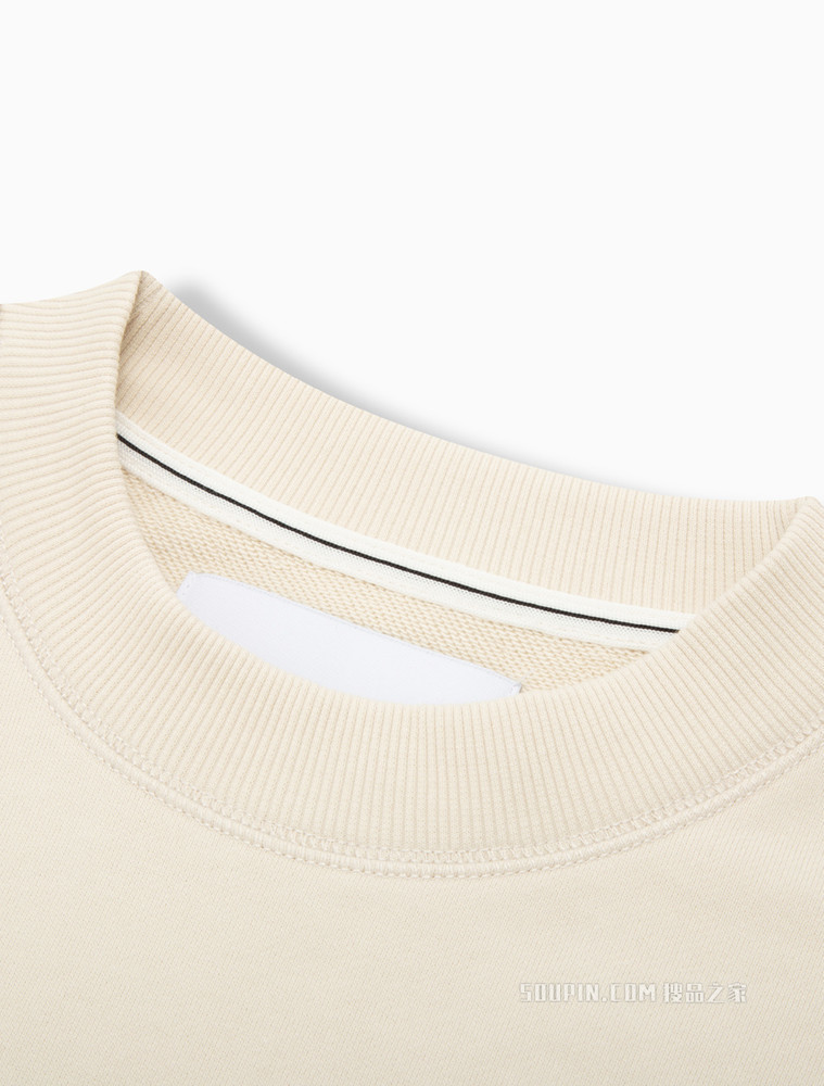 Calvin Klein 男士时尚纯棉交叠绣印LOGO圆领卫衣J320032