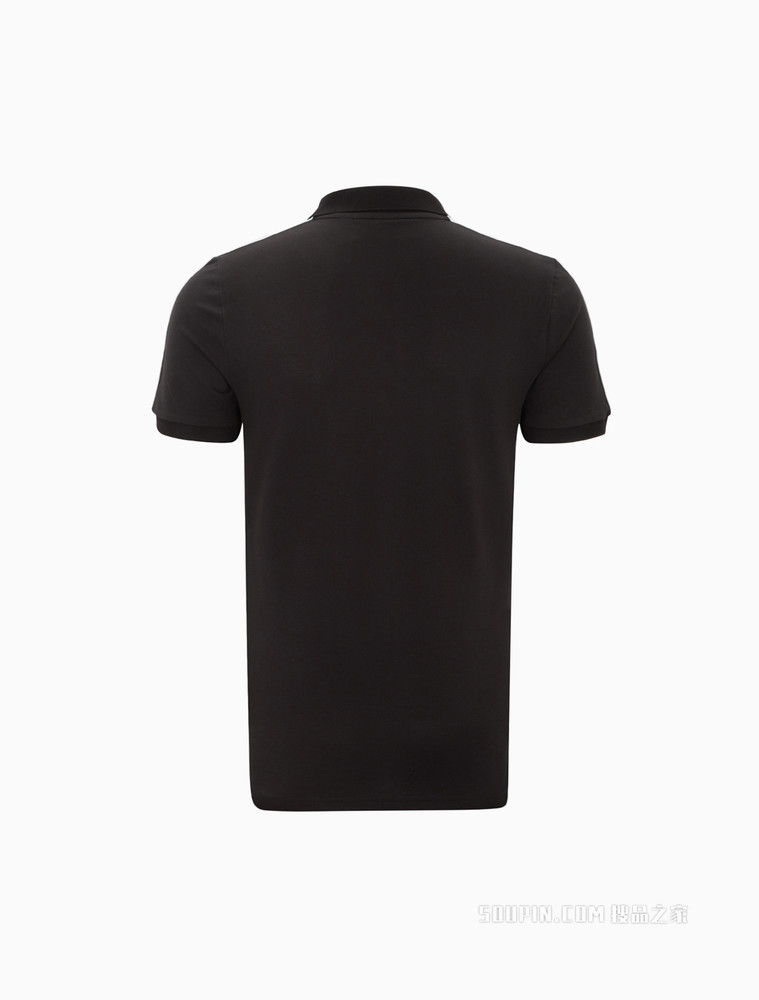 Calvin Klein 男士时尚翻领撞色LOGO织带短袖POLO衫J320598
