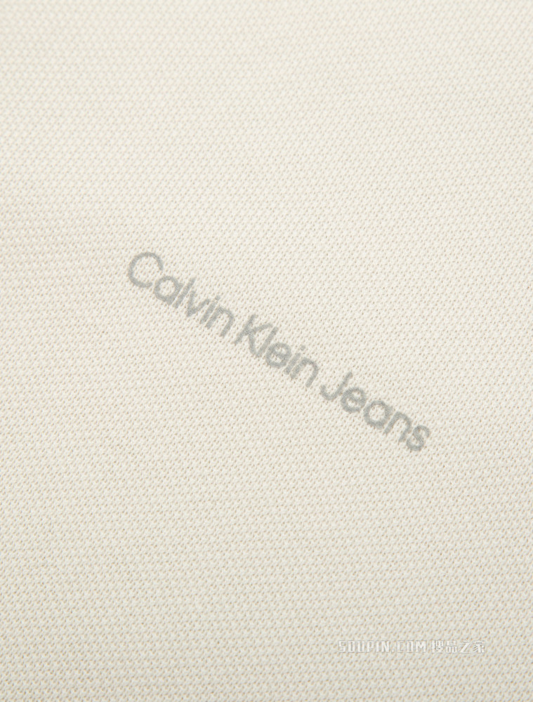 Calvin Klein 女士时尚翻领纯棉简约LOGO中袖POLO衫J218654