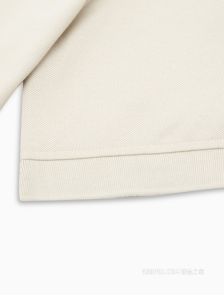 Calvin Klein 女士时尚翻领纯棉简约LOGO中袖POLO衫J218654