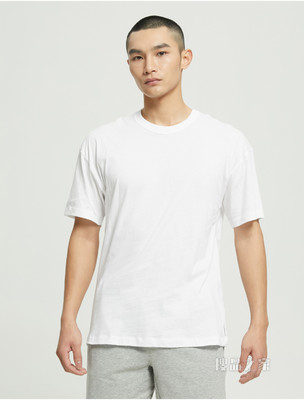 Calvin Klein男士三件装圆领棉质舒适休闲居家短袖上衣NB3061