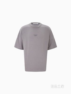 Calvin Klein 男士时尚圆领简约醒目LOGO印花短袖T恤J320575