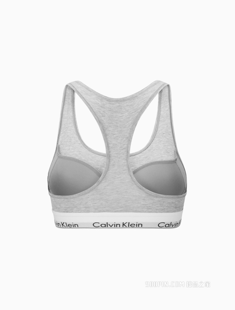 Calvin Klein 女士薄衬垫无钢圈循环LOGO提花工字背心式文胸F3785AD