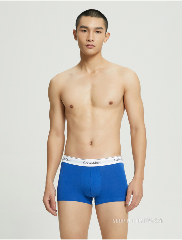 【摩登引力带】Calvin Klein 男士两条装LOGO腰边弹力贴身平角内裤NB1086