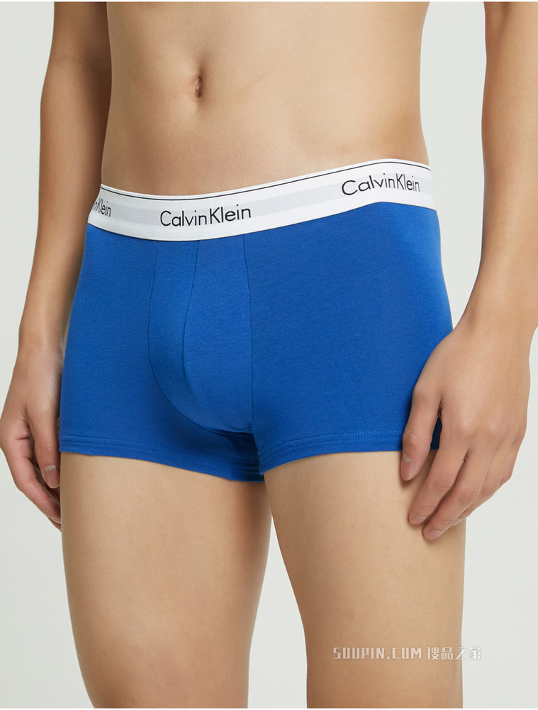 【摩登引力带】Calvin Klein 男士两条装LOGO腰边弹力贴身平角内裤NB1086