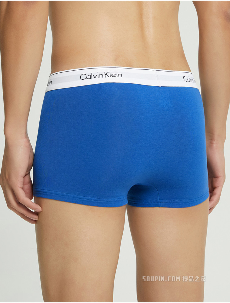 【摩登引力带】Calvin Klein 男士两条装LOGO腰边弹力贴身平角内裤NB1086