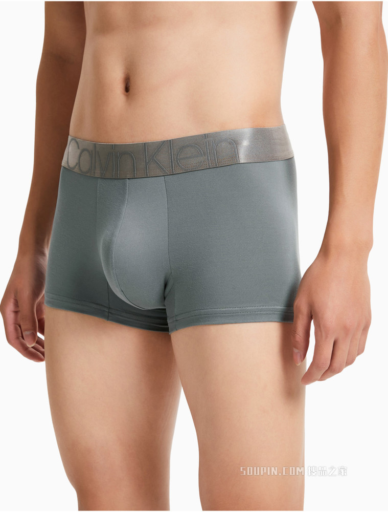 【炫光引力带】Calvin Klein 男士哑光色醒目LOGO腰边贴身平角内裤NB2540
