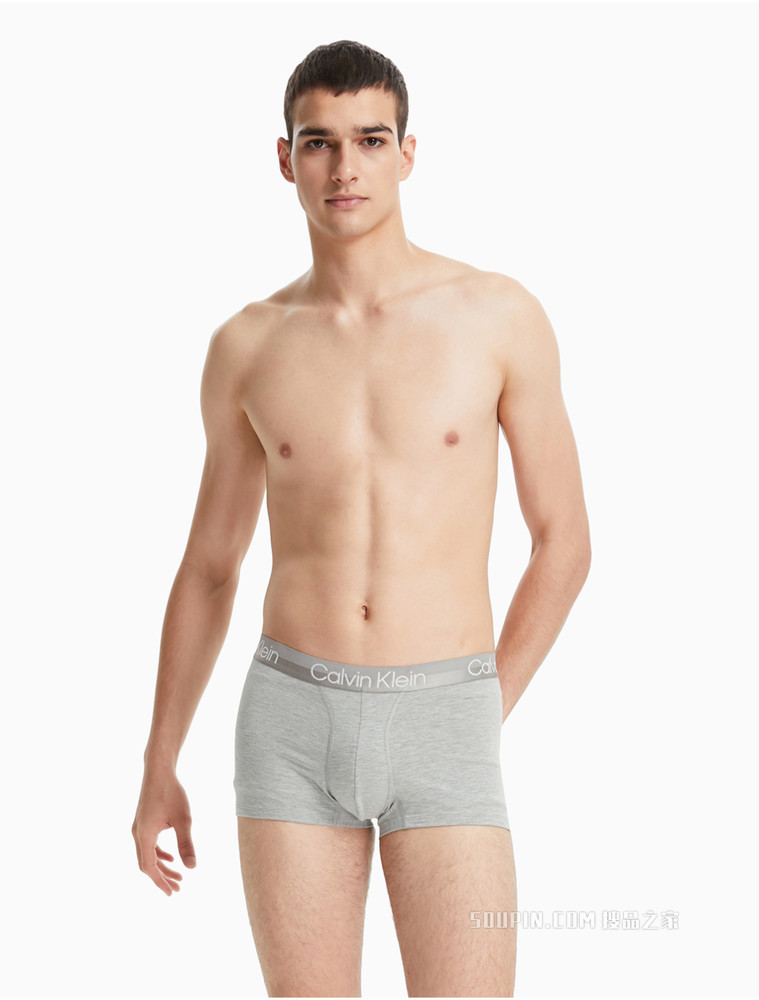 Calvin Klein 男士两条装时尚简约循环LOGO腰边透气贴身平角内裤NB2972
