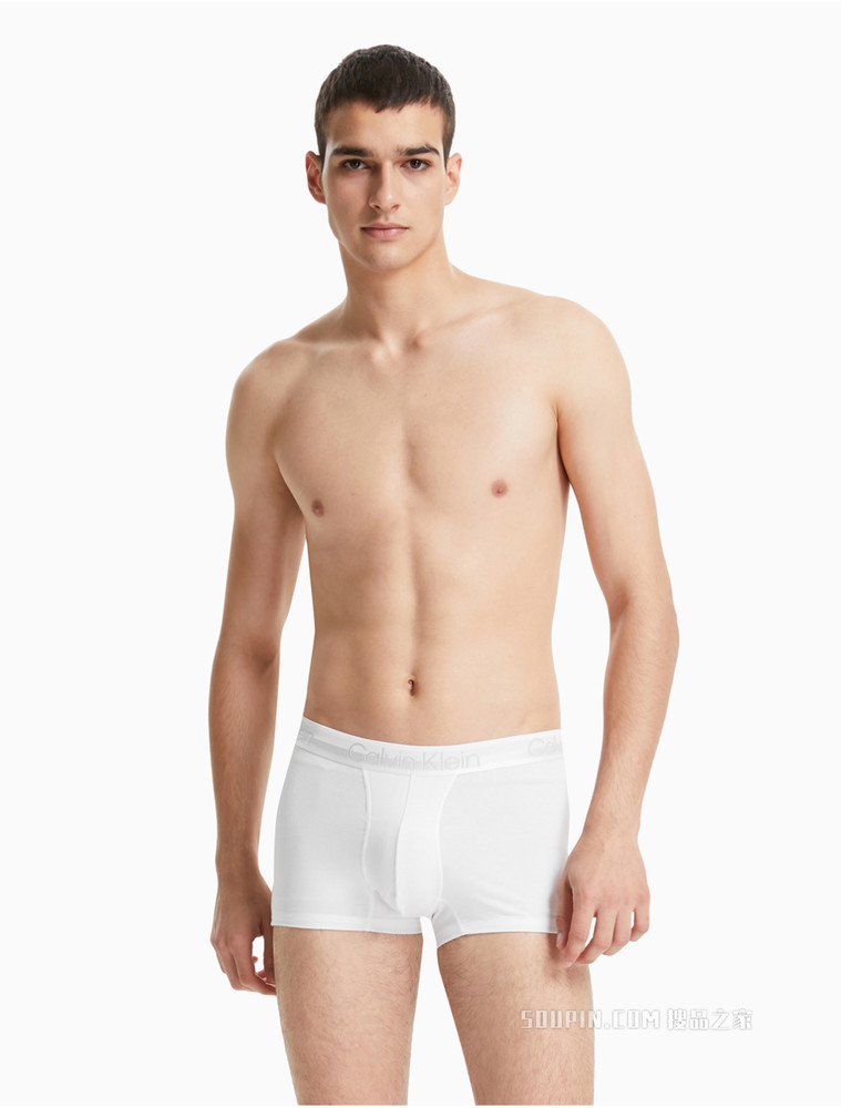 Calvin Klein 男士两条装时尚简约循环LOGO腰边透气贴身平角内裤NB2972