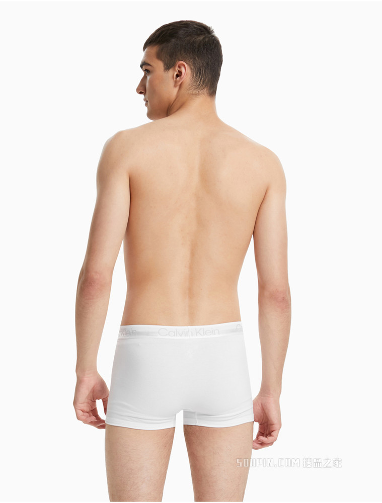Calvin Klein 男士两条装时尚简约循环LOGO腰边透气贴身平角内裤NB2972