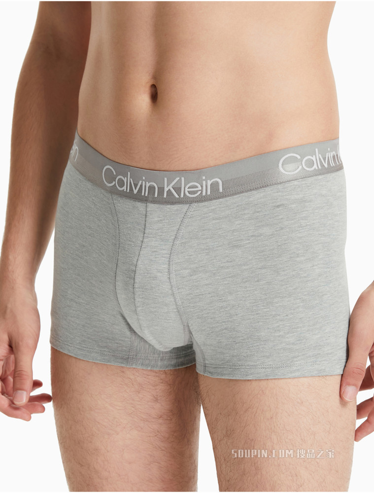 Calvin Klein 男士两条装时尚简约循环LOGO腰边透气贴身平角内裤NB2972