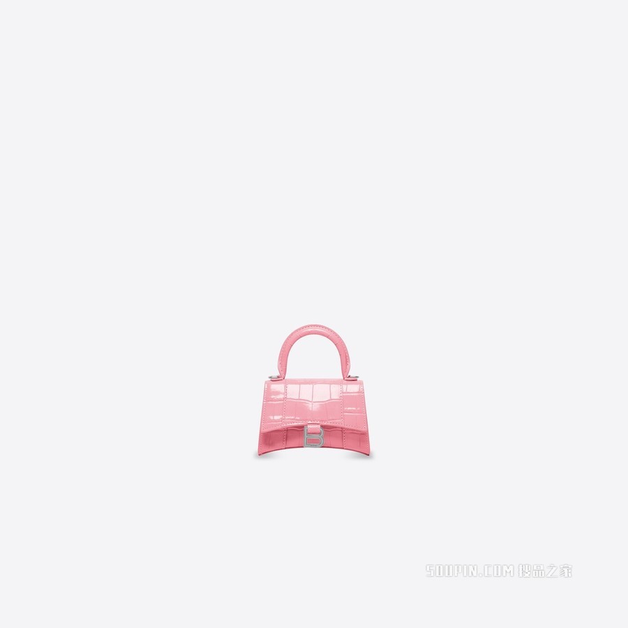 HOURGLASS 鳄鱼纹压花迷你链带包