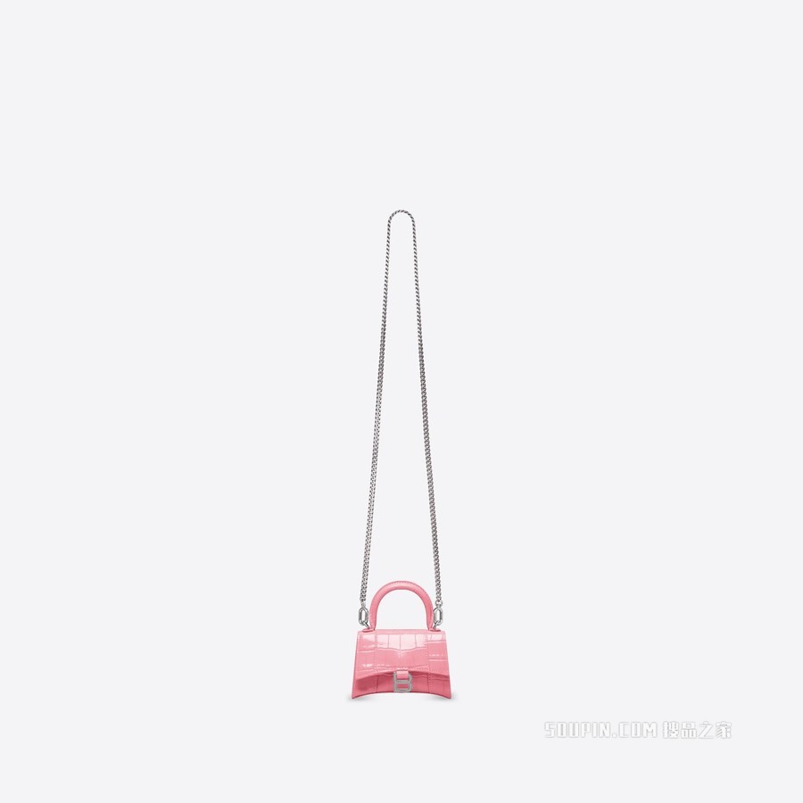 HOURGLASS 鳄鱼纹压花迷你链带包