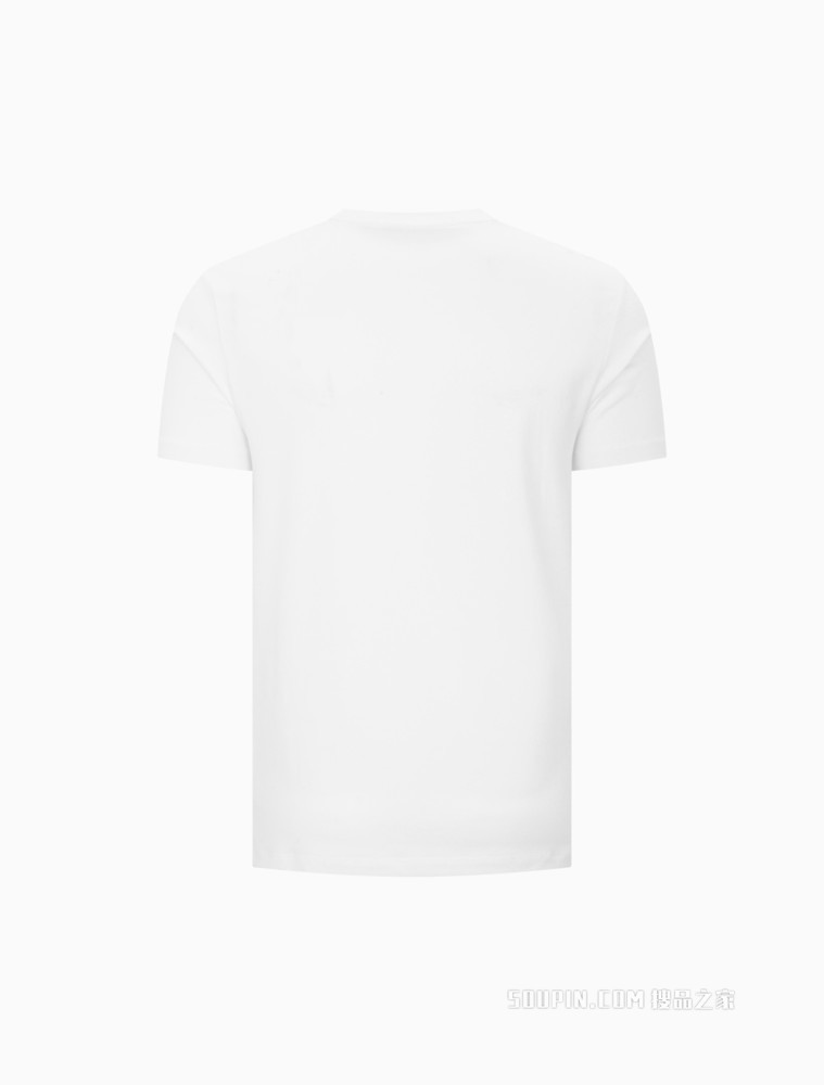 Calvin Klein 男士圆领彩纹字母LOGO重叠胶印短袖T恤J320572