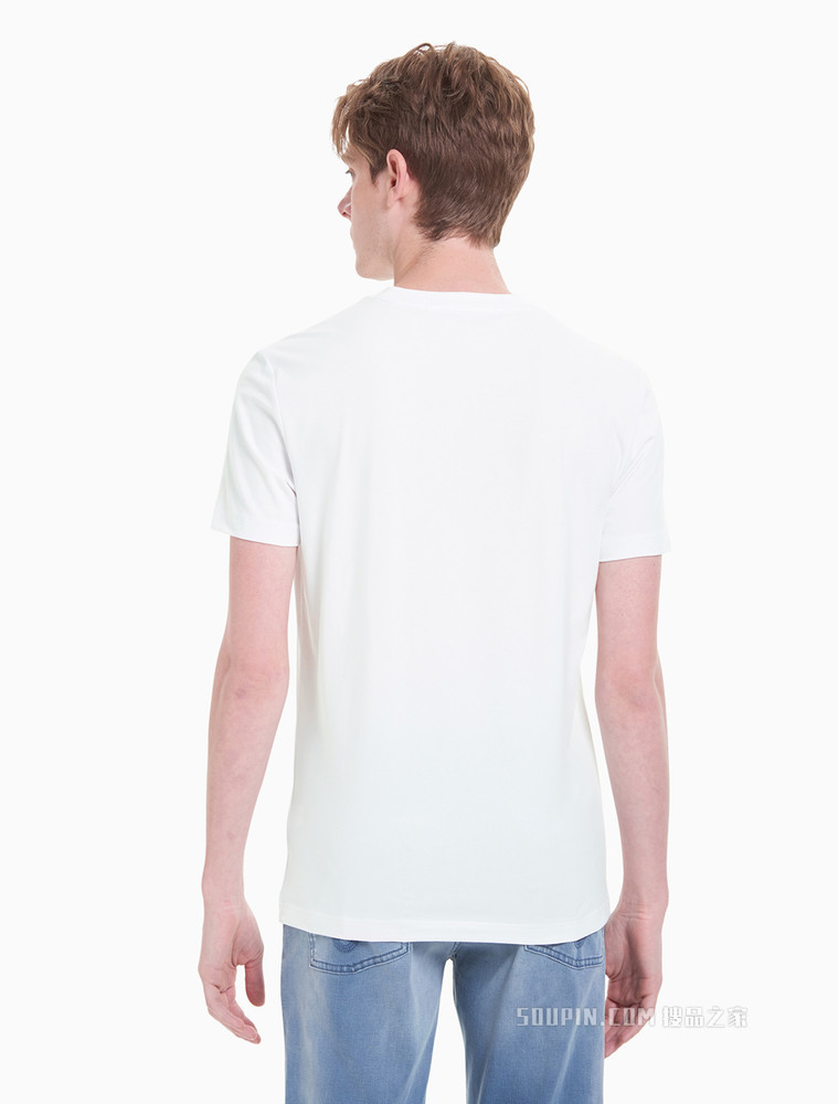 Calvin Klein 男装时尚简约圆领含棉LOGO印花短袖T恤 J318045