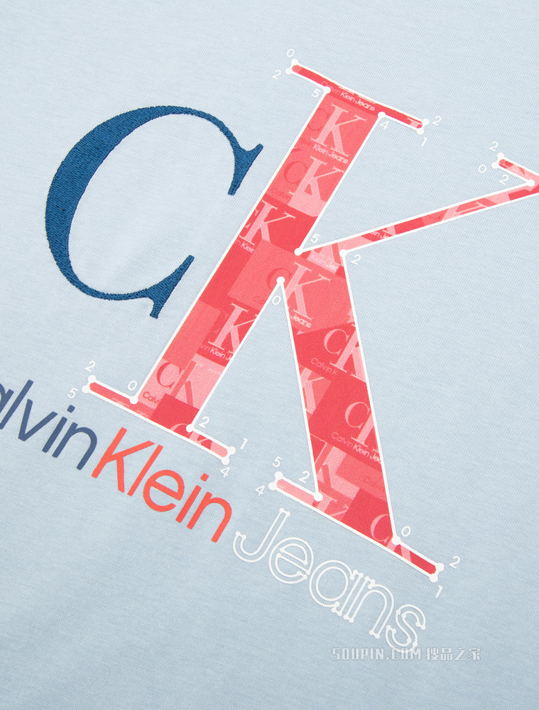 【情侣系列】Calvin Klein男女同款纯棉爱心绣印短袖T恤J320567
