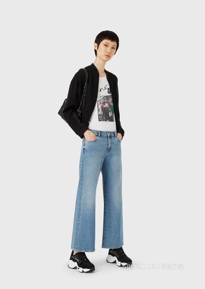 百搭阔腿休闲牛仔裤 | Emporio Armani