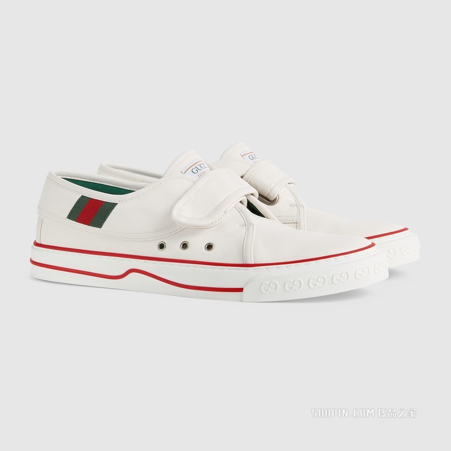 Gucci Tennis 1977系列男士运动鞋 白色皮革